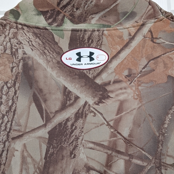 Mens Under Armour Cold Gear Mock Neck Camo Long Sleeve Hunting Shirt - Picture 3 of 5